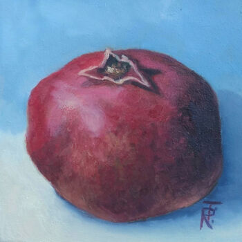 Painting titled "Pomegranate" by Tamara Rozinskay, Original Artwork, Oil