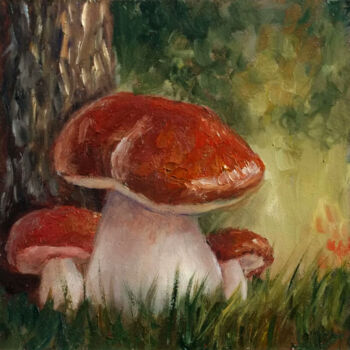 Schilderij getiteld "Forest gifts" door Tamara Rozinskay, Origineel Kunstwerk, Olie