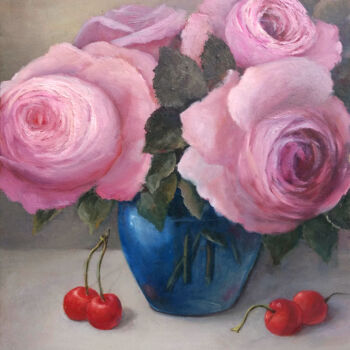 Pittura intitolato "Pink mood" da Tamara Rozinskay, Opera d'arte originale, Olio