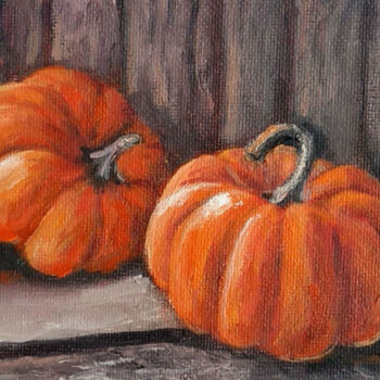 Ζωγραφική με τίτλο "Pumpkin Jazz Autumn…" από Tamara Rozinskay, Αυθεντικά έργα τέχνης, Λάδι