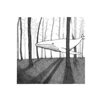 Zeichnungen mit dem Titel "Swimming forest #1…" von Tamara Thys (Holdzeline), Original-Kunstwerk, Tinte