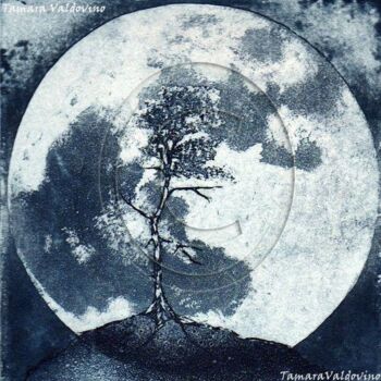 "Under de moon" başlıklı Baskıresim Tamara Valdovino tarafından, Orijinal sanat