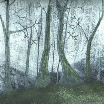 Malerei mit dem Titel "Bosque transparente" von Tamara Valdovino, Original-Kunstwerk