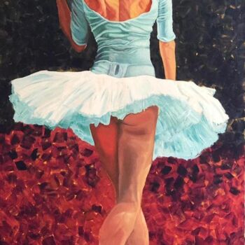 Malerei mit dem Titel "ballerina.jpg" von Tamer Kirkdal, Original-Kunstwerk, Öl