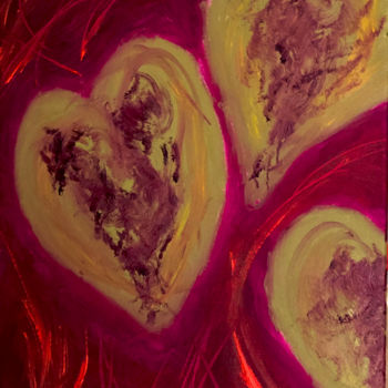 Painting titled "Heart Fierce" by Tammy Davis, Original Artwork, Oil