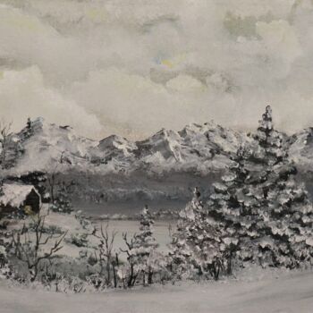 Peinture intitulée "MatSu Snow" par Tammy Gauthreaux, Œuvre d'art originale, Acrylique Monté sur Châssis en bois