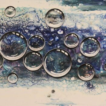 Painting titled "Ocean Blue" by Tammy Gauthreaux, Original Artwork, Acrylic