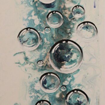 Schilderij getiteld "Floating" door Tammy Gauthreaux, Origineel Kunstwerk, Acryl