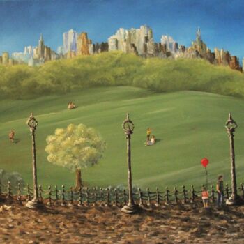 Peinture intitulée "Saturday in the park" par Tammy Gauthreaux, Œuvre d'art originale, Huile