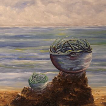 Painting titled "Balls unraveled" by Tammy Gauthreaux, Original Artwork, Oil