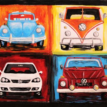 Painting titled "VW LOVE" by Tammy Gauthreaux, Original Artwork, Acrylic