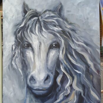 Peinture intitulée "Конь" par Tania Koshko, Œuvre d'art originale, Huile