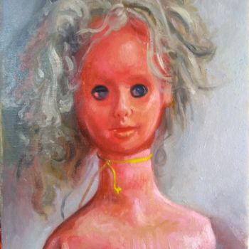 Pintura titulada "Muñeca con incertid…" por Tancara, Obra de arte original, Oleo