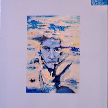 「N°001 Bleu」というタイトルの絵画 Angélique Tanchonによって, オリジナルのアートワーク