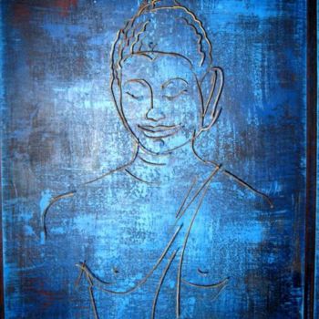 Sculpture intitulée "Bouddha - Vue 1" par Tanguy, Œuvre d'art originale
