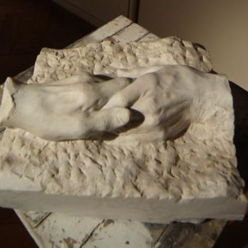 Sculptuur getiteld "Les Vieux Amants" door Tanguy, Origineel Kunstwerk