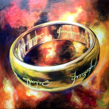 Painting titled "Ring" by Tatiana K.F., Original Artwork, Acrylic