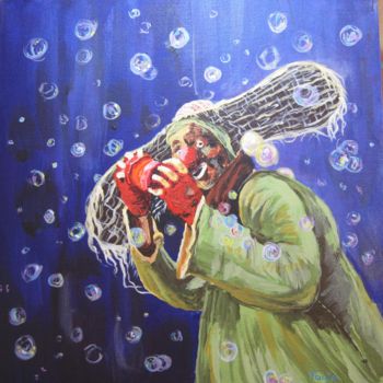 Pintura intitulada "Clown" por Tania Ohse, Obras de arte originais, Acrílico