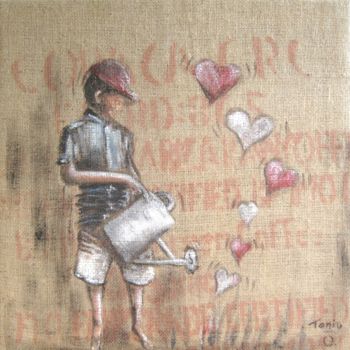 Malarstwo zatytułowany „Cultiver l'amour” autorstwa Tania Ohse, Oryginalna praca, Akryl