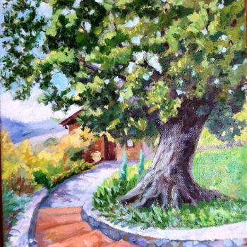 Malerei mit dem Titel "Oak" von Tania Kyriakidou, Original-Kunstwerk, Öl