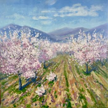 Peinture intitulée "Almond blossom" par Tania Kyriakidou, Œuvre d'art originale, Huile
