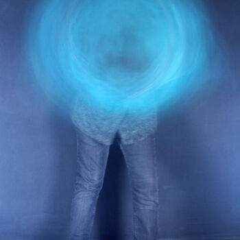 Photographie intitulée "Transfigure in blue" par Tania Serket, Œuvre d'art originale, Photographie numérique