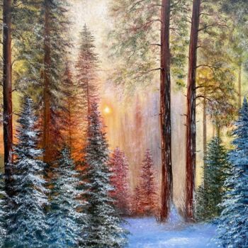 Картина под названием "Light of the soul -…" - Tanja Frost, Подлинное произведение искусства, Масло Установлен на Деревянная…