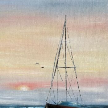 Картина под названием "Sailing day" - Tanja Frost, Подлинное произведение искусства, Масло