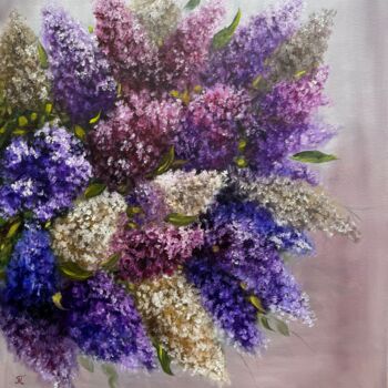 Painting titled "Whisper of Lilac" by Tanja Frost, Original Artwork, Oil