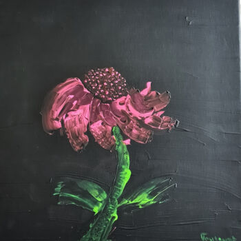 Картина под названием "Pinke Blume" - Tanlenzt, Подлинное произведение искусства, Акрил