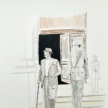Drawing titled "let´s investigate" by Tanja Niegsch, Original Artwork, Gouache