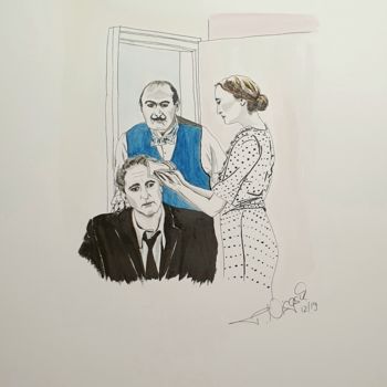 Drawing titled "sometimes it is dan…" by Tanja Niegsch, Original Artwork, Gouache