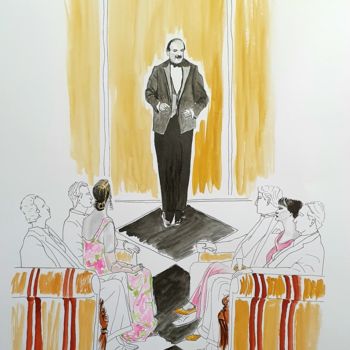 Dessin intitulée "now, I tell you who…" par Tanja Niegsch, Œuvre d'art originale, Gouache