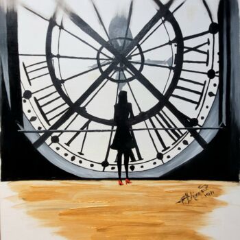 Картина под названием "time" - Tanja Niegsch, Подлинное произведение искусства, Масло