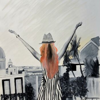 Painting titled "free" by Tanja Niegsch, Original Artwork, Oil