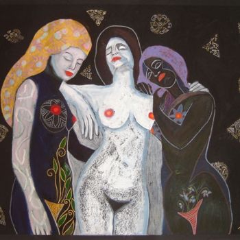 Painting titled "The Three Graces" by Tanja Djokic, Original Artwork