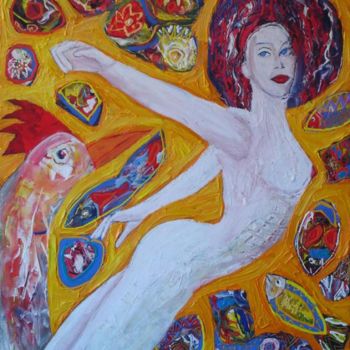 Painting titled "Firebird" by Tanja Djokic, Original Artwork