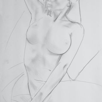「Nude」というタイトルの描画 Tanja Kolinkoによって, オリジナルのアートワーク, 鉛筆