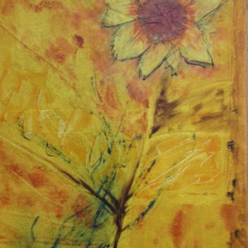 Painting titled "Tournesol" by Nat.T, Original Artwork, Oil