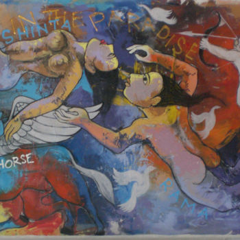 Painting titled "Rama and shinta" by Tanto, Original Artwork, Acrylic
