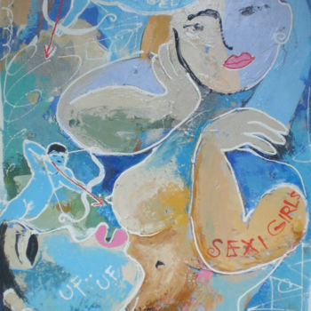 Painting titled "Sexi girl" by Tanto Sutianto, Original Artwork