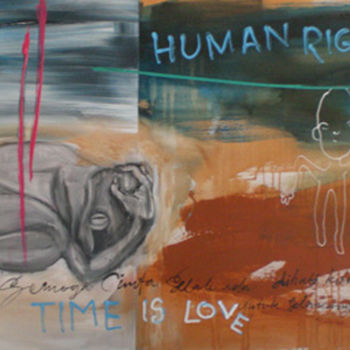 Картина под названием "Human right 2" - Tanto Sutianto, Подлинное произведение искусства