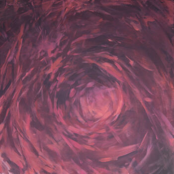Painting titled "Red planet" by Tanya Bambiza, Original Artwork, Acrylic Mounted on Wood Stretcher frame