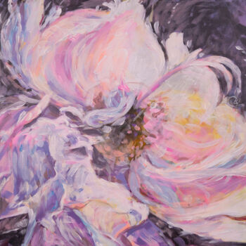 Painting titled "Petal dance" by Tanya Bambiza, Original Artwork, Acrylic Mounted on Wood Stretcher frame