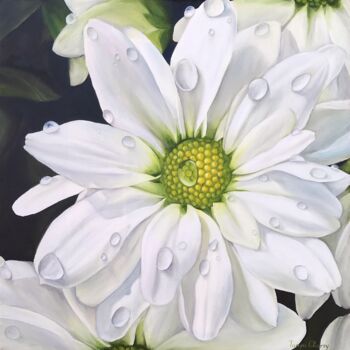 Pintura intitulada "Chamomile Chrysanth…" por Tanya Churey, Obras de arte originais, Óleo