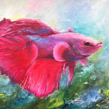 "Rooster fish - ocea…" başlıklı Tablo Tanya Churey tarafından, Orijinal sanat, Petrol