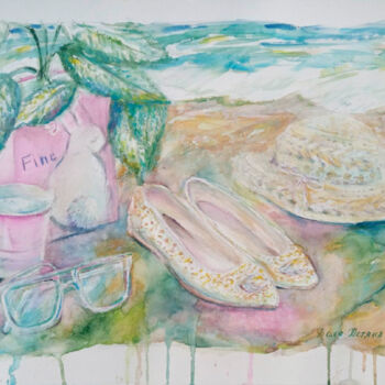 Schilderij getiteld "Pink dreams about……" door Tanya Dolya, Origineel Kunstwerk, Aquarel