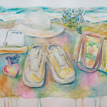 Schilderij getiteld "Sunny mood. Series:…" door Tanya Dolya, Origineel Kunstwerk, Aquarel