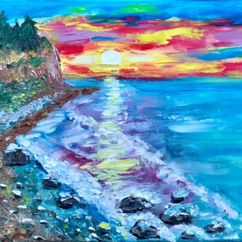 Картина под названием "art seascape, sea m…" - Tanya Dulac, Подлинное произведение искусства, Масло