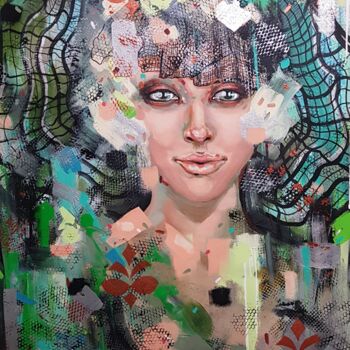 绘画 标题为“The Queen of Spades” 由Tanya Efe, 原创艺术品, 丙烯